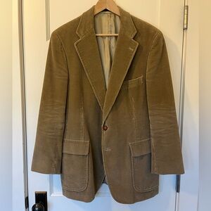 Vintage Polo University Ralph Lauren Corduroy Sport Coat Blazer 43R Tan